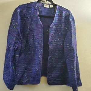 Chico's 100% Silk Paisley Print Blazer Jacket Size 2